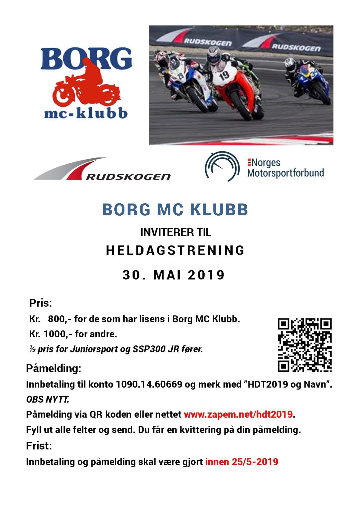 Heldagstrening 30/5-2019